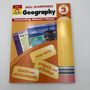 Skill Sharpeners Geography, Grade 3, Paperback by Evan-Moor Homeschooling - Imagen 1 de 4