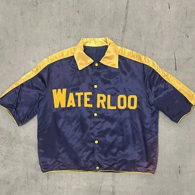 Rare Vintage 50’s Satin Warmup Snap Jacket The Hi Fi’s Band Waterloo UK Men’s XL - Image 1 of 4