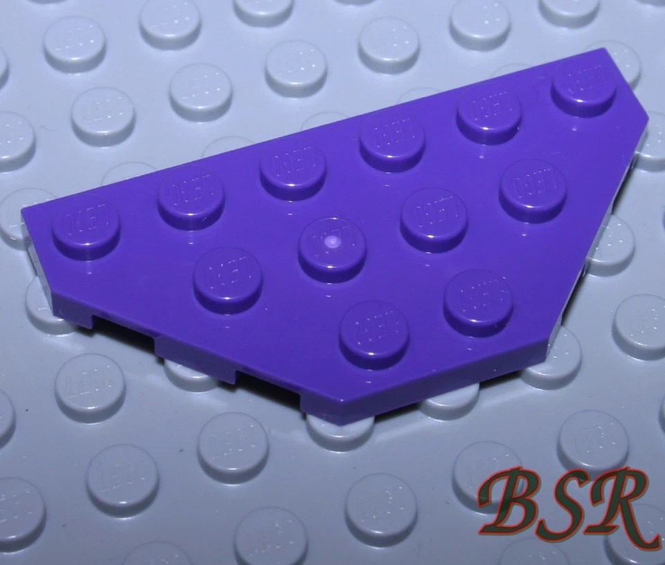 SK135) 10 Stück Heck Flügel Keilplatte Trapez 3x6 in medium lila 2419 & NEU ! - Bild 1 von 1