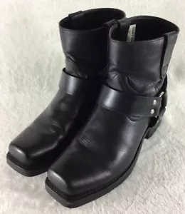 Durango DB710 7 Inch Harness Biker Boots Men's 7.5 EE Black Leather Motorcycle - Picture 1 of 11