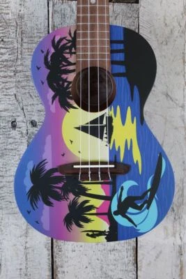 Luna Uke Kauwela Summer Tenor Ukulele Custom kauwela summer Graphic with Gig Bag - Image 1 of 4