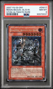 YUGIOH STON-EN017 REIGN-BEAUX OVERLORD OF DARK WORLD ULTIMATE PSA 8 NM #90979937 - Picture 1 of 2