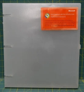 Used Microsoft Clear View 1" Plastic Case Storage Binder Fits Letter Size Paper - Picture 1 of 5