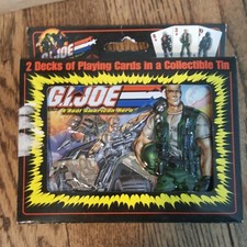 G.I Joe A Real American Hero .VS. Cobra 2 Deck Playing Cards Collectible Tin