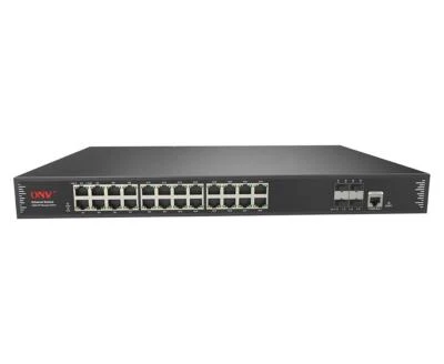 28 Port 10G Uplink PoE Switch L3 RJ45 SFP+ Fiber Slot Ports 598Gbps Support IPv4 - Image 1 of 4