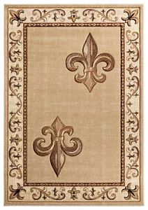 2x4 United Weavers Beige Bordered Curls Scrolls 2050 11226 - Aprx 2' 7" x 4' 2" - Picture 1 of 2