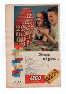PUBBLICITÀ WERBUNG ITALIENISCHER AUSSCHNITT 1961 LEGO SYSTEM - Bild 1 von 1