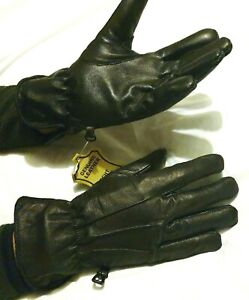 Genuine Leather Black Gloves Winter Dress Gloves for Men Absolute Bargain 