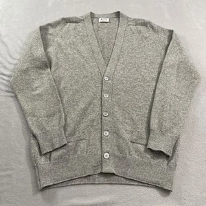 Vintage Harrods Cardigan Womens Medium? Gray Knit Pringle Scotland Preppy Casual - Picture 1 of 5
