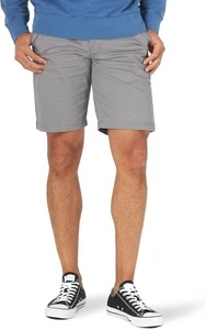 Lee Men's Big & Tall Extreme Motion Flat Front Chino Short, Iron W48 BNWT - Picture 1 of 9