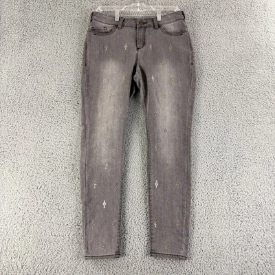 Sundance Primrose Fit Jeans Womens Size 29 Gray Sequins Embellished Denim Casual - Image 1 of 4