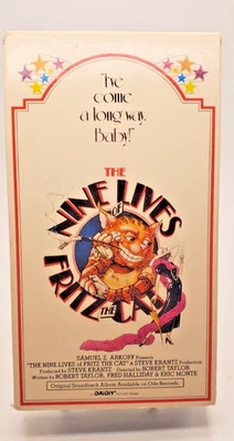 THE NINE LIVES OF FRITZ THE CAT- VHS-1974 Rare Cult Animation Film Robert Crumb - Image 1 of 4