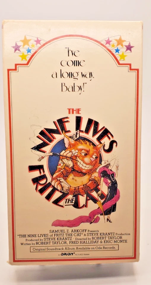 THE NINE LIVES OF FRITZ THE CAT- VHS-1974 Rare Cult Animation Film Robert Crumb - Image 1 of 4