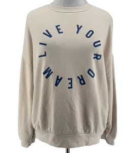 SOL ANGELES Women's Ivor Live Your Dream Crewneck Sweatshirt Size Medium - Picture 1 of 5