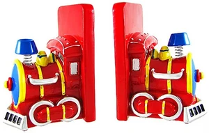 Zeckos Charming Red Train Engine Bookends - Picture 1 of 5