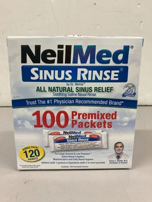 Enjuague sinusal NeilMed alivio natural 100 paquetes premezclados todo natural - sellado Foto 1 de 4
