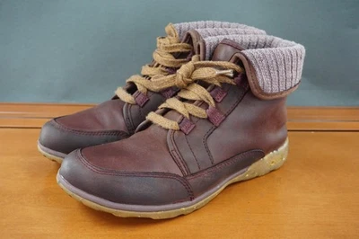 Chaco Zapatos Mujer Talla 7.5 Marrón Cuero Botines Tejido Puño Cómodo Informal Foto 1 de 4