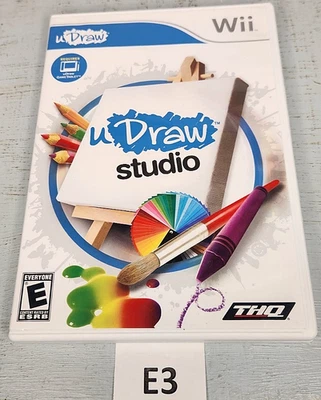 U DRAW STUDIO THQ Nintendo Wii Disc Case Manual TESTED E3 - Image 1 of 3
