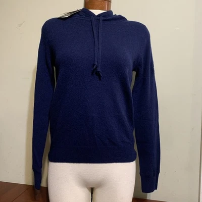 RLX Polo Ralph Lauren Womens XS 100% Cashmere Blue Hoodie New Nwt W Logo - Image 1 of 4