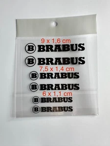 6 x Brabus Bremssattel Sticker Aufkleber hitzebeständig - schwarz - Bild 1 von 2