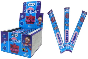 VIDAL DIPPER TONGUE PAINTER CHEW BARS Sour Raspberry Flavour Retro Kids Party - Picture 1 of 9