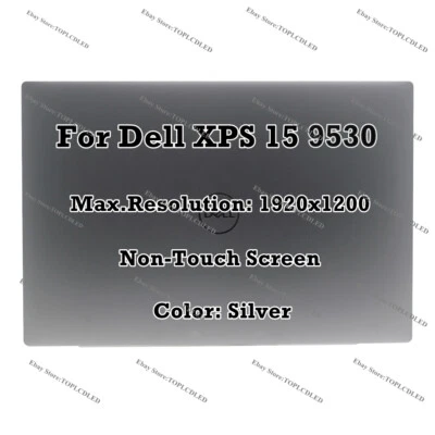 15" Silver Dell XPS 15 9530 Precision 5580 FHD LCD LED Non-Touch Screen Assembly - Image 1 of 4