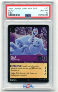 2024 Disney Lorcana Shimmering Skies 50 Olaf Happy Passenger Foil PSA 10 Pop2 - Picture 1 of 2