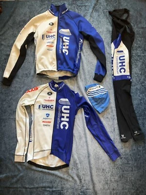**4 Piece Set** Vermarc Bibs, Jacket, LS Jersey, Cap. Insulated, Aero. - Image 1 of 4