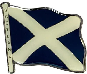 Imán de nevera Scottish Saltire en un imán de recuerdo de metal de latón - Imagen 1 de 3