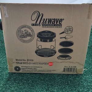 NuWave Infrarot Ofen 20358 W Verlängerungsring & Supreme Pizza Kit Schwarz Zubehör - Bild 1 von 17