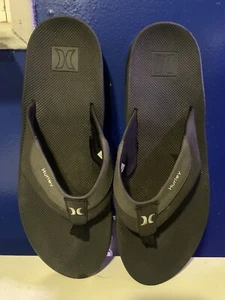 Hurley Mens Sandals Size 13 M Flip Flops Black Thongs Slip On - Picture 1 of 3