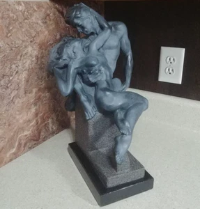 Das ""Studium der Liebe"" Figur Kuss Skulptur 18" groß - Bild 1 von 5