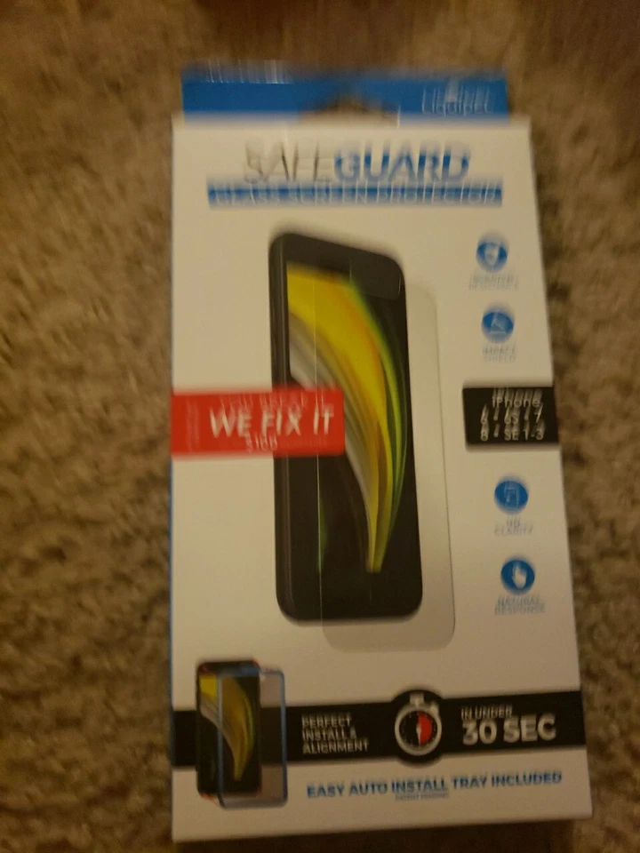 Protector Pantalla iPhone 6, 6S, 7, 8, SE 1-3 NUEVO -Liquipel Protector Cristal Foto 1 de 1