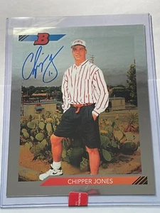 Chipper Jones 1992 Bowman Chrome Auto Autograph 2016 Topps Authentics 8x10 HOF - Picture 1 of 4