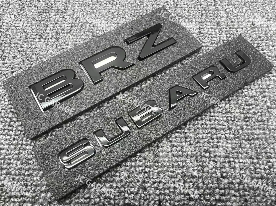 OEM QUALITY BRZ GLOSS BLACK REPLACEMENT REAR TRUNK EMBLEM BADGE - Image 1 of 4