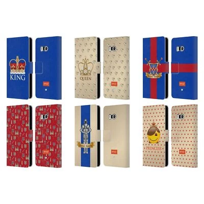 OFFICIAL emoji® ROYAL LEATHER BOOK CASE FOR HTC PHONES 1 - Image 1 of 4