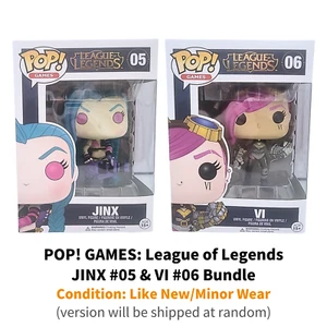 Funko POP League of Legends Jinx #05 & Vi #06 Bundle Rare POP LIFE w/Protector - Picture 1 of 24