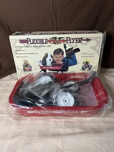 NEW Mini Flexible Flyer 12” Red Kids Toy Metal Wagon Dolls Teddy Bears Display - Picture 1 of 14
