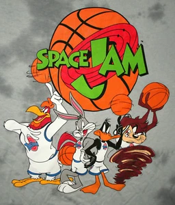 WB Bugs Bunny Taz Daffy Space Jam Movie Basketball Tie Dye Shirt New NOS XL 2016 - Picture 1 of 2