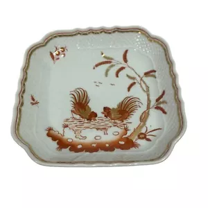 Piatto portagioie vintage Richard Ginori Italia Sierra scena gallo ruggine - Foto 1 di 6