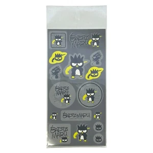 Hoja de pegatinas Sanrio Smiles Badtz-Maru vintage 2001 Japón pingüino gris negro - Imagen 1 de 2