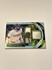 2023 Topps Tribute Tatis Jr Triple Relic Card Green /99 - Rare Dirty Patch!!