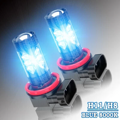 2X H11 H8 LED Fog / Driving Light Bulbs 8000K Blue For Pontiac Torrent 2006-2009 - Image 1 of 4