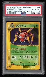 PSA 10 Gem Mint 1ED Ariados Holo Town on No Map E2 Japanese Pokemon Card 009 - Picture 1 of 2