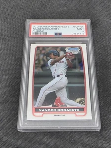 Bowman Prospects 2012 cromo Xander Bogaerts novato radiocontrol Red Sox Padres PSA 9 - Imagen 1 de 2