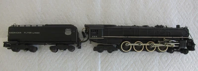 AMERICAN FLYER S 336 UP 4-8-4 LOCO 1954 ORIG LARGE MOTOR-RUNS-SMOKES-$25 SHIP! - Image 1 of 4