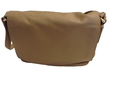 Cole Haan Khaki Leather Shoulder Bag 9" X 7" X 3.5" - Image 1 of 4
