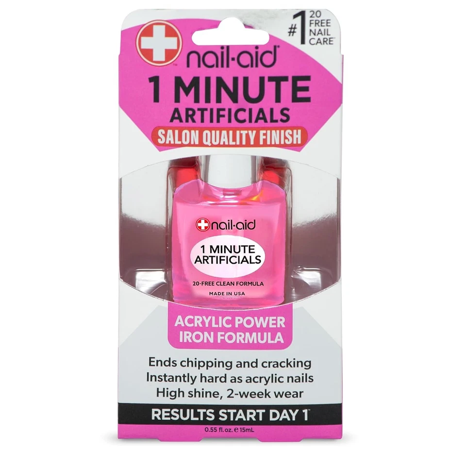 Nail-Aid Almost GEL Harder Nails 3 Minute Artificials Nail Hardener 0.55 FL Oz