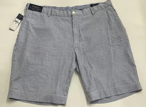 Polo Ralph Lauren Men’s 40 Stretch Classic Fit seersucker blue shorts - Picture 1 of 9