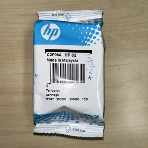 NEW HP 62 Tri-Color Ink Cartridge C2P06A Genuine OEM Sealed – No Box - Picture 1 of 4